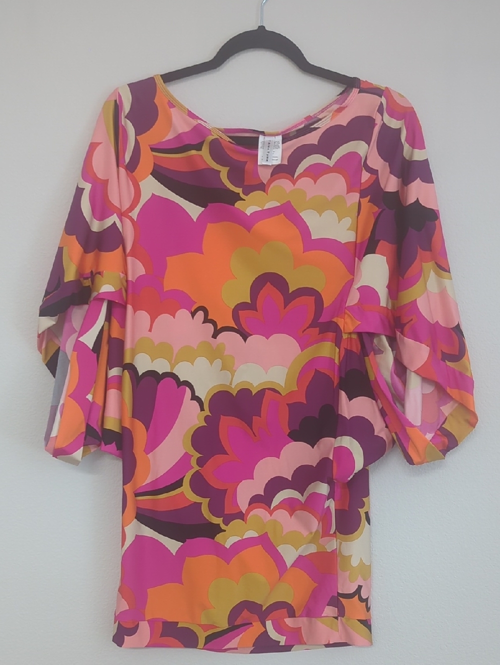 Trina Turk Pink Orange Multicolor Floral Tunic